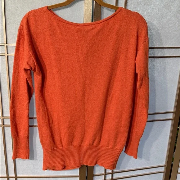 Lauren by Ralph Lauren, orange, boatneck sweater, women’s size small - Picture 7 of 7